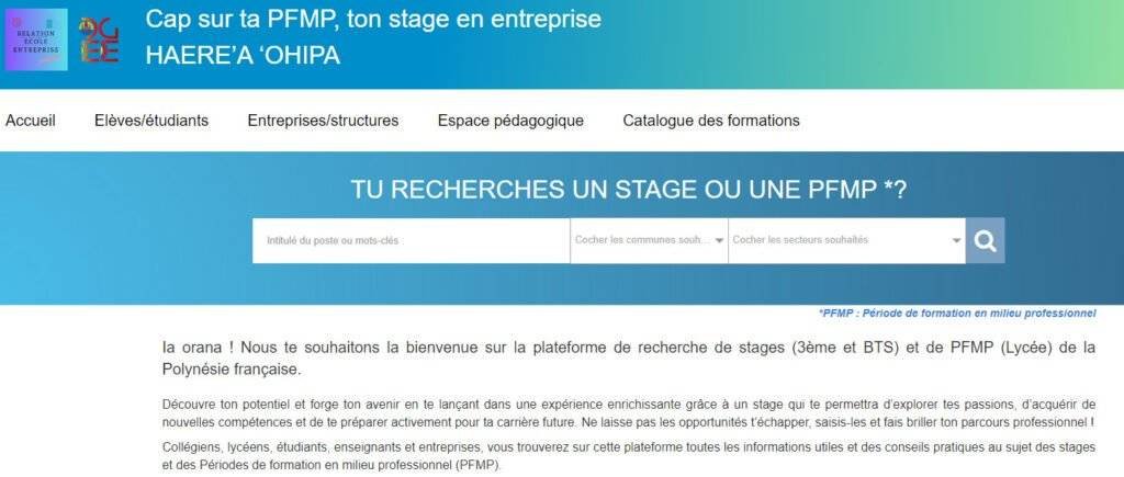 Plateforme stage DGEE