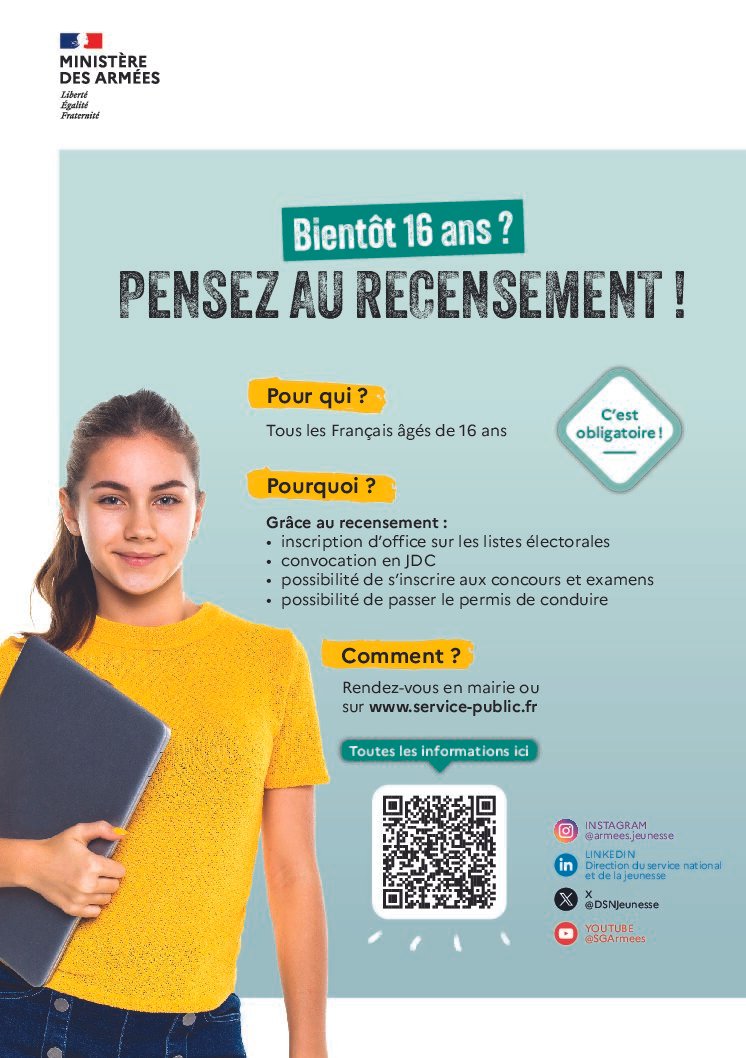 Parcours citoyenneté et recensement