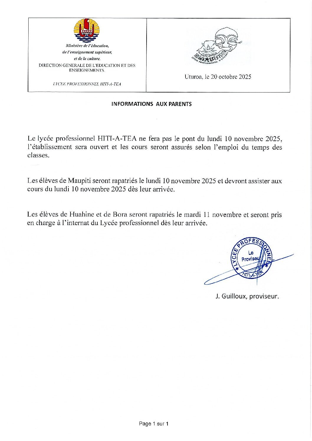 le 10 novembre 2025