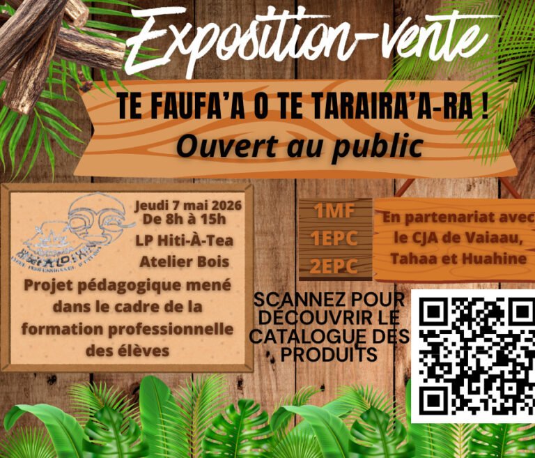 Flyer 3 exposition vente atelier bois jeudi 7 mai 2026