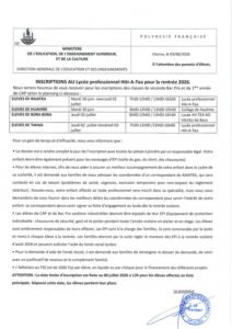 Inscription LP 2026